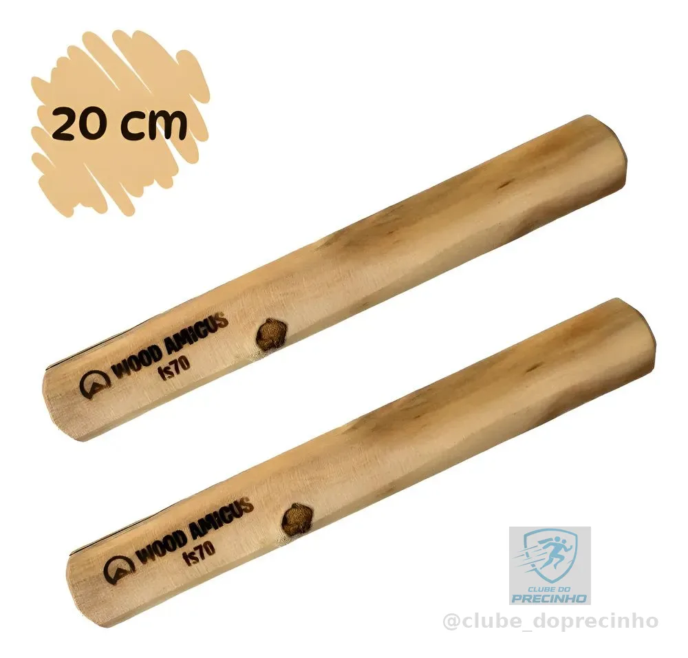 Kit 2 Mordedor Sustentável De Madeira Wood Amicus - M 20 Cm