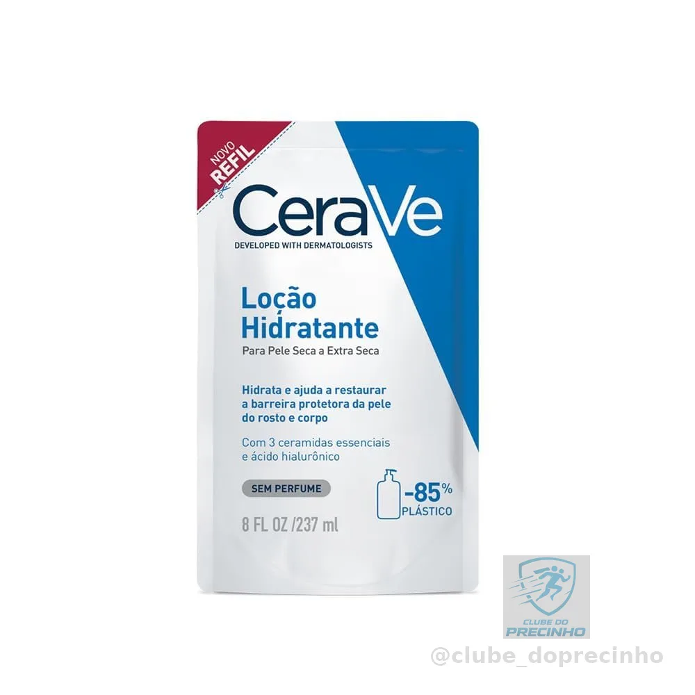 CeraVe, Loção Hidratante Corporal, com textura Fluida e Ácido Hialurônico