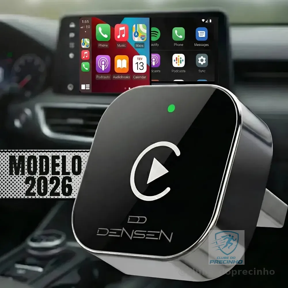 D Densen Carplay Adaptador Sem Fio Car Play Android Auto 2 Em 1 Usb Car Play Wireless Automático