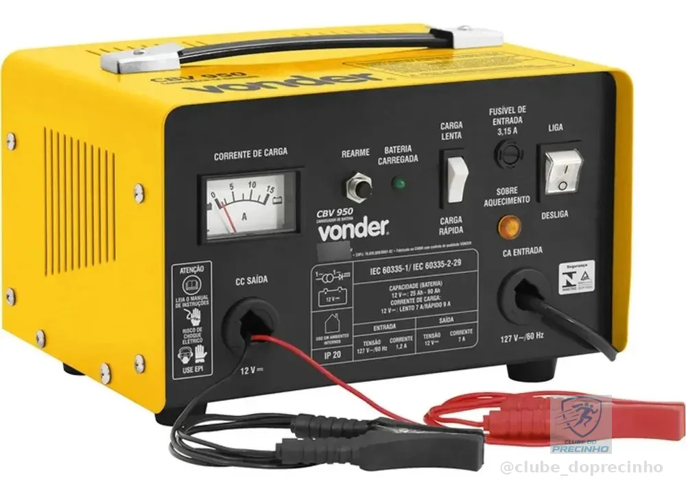Carregador Portátil De Bateria Cbv 950 220v - Vonder