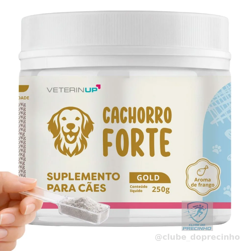 Suplemento Cachorro Forte Gold 250g Suplemento para Cães com Ômega 3, Glucosamina, Condroitina e Probióticos