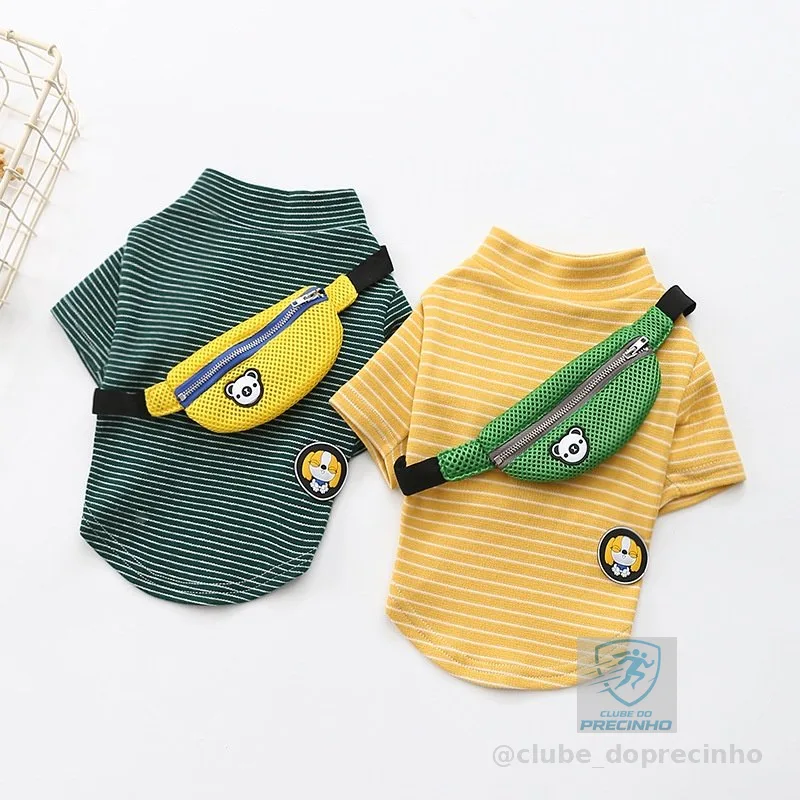 Moda Pet A Roupa Do Cão Para Cães Camisa Listrada Filhote De Cachorro Roupas Tshirt Buldogue Francês Ropa Perro