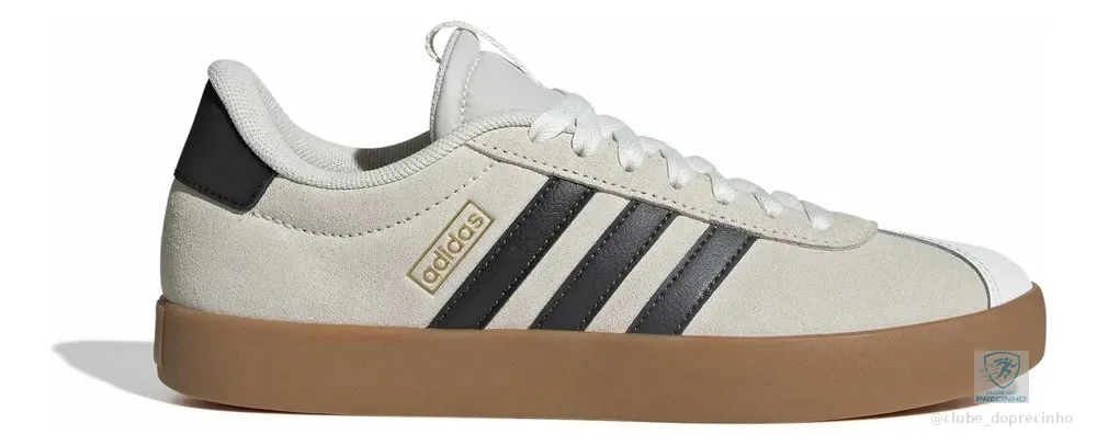 Tênis Masculino E Feminino Vl Court 3.0 adidas Owhite/gresix/goldmt Liso 34 Br
