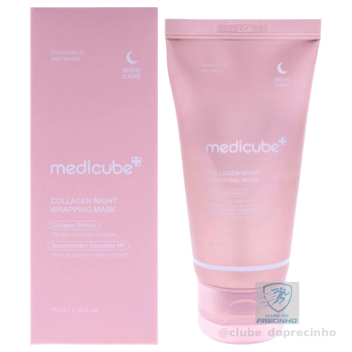Medicube Máscara Facial Noturna Collagen Night Wrapping Mask 75ml para Elasticidade e Hidratação da Pele