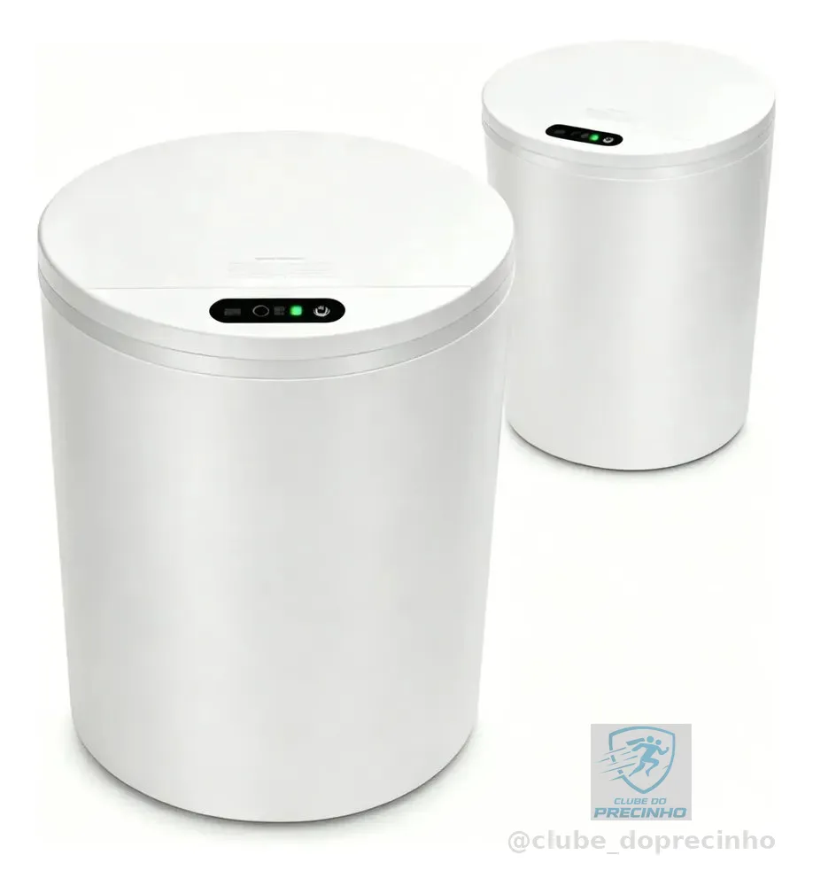 Lixeira Inteligente com Sensor 16L Cor Branco Durável e Moderna para Residencial e Comercial