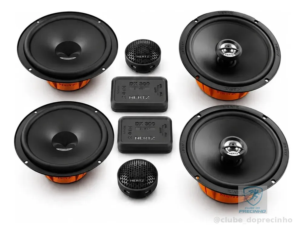 Kit 2 Vias 6 Polegadas Hertz Dsk 165 + Kit Coaxial Dcx 165