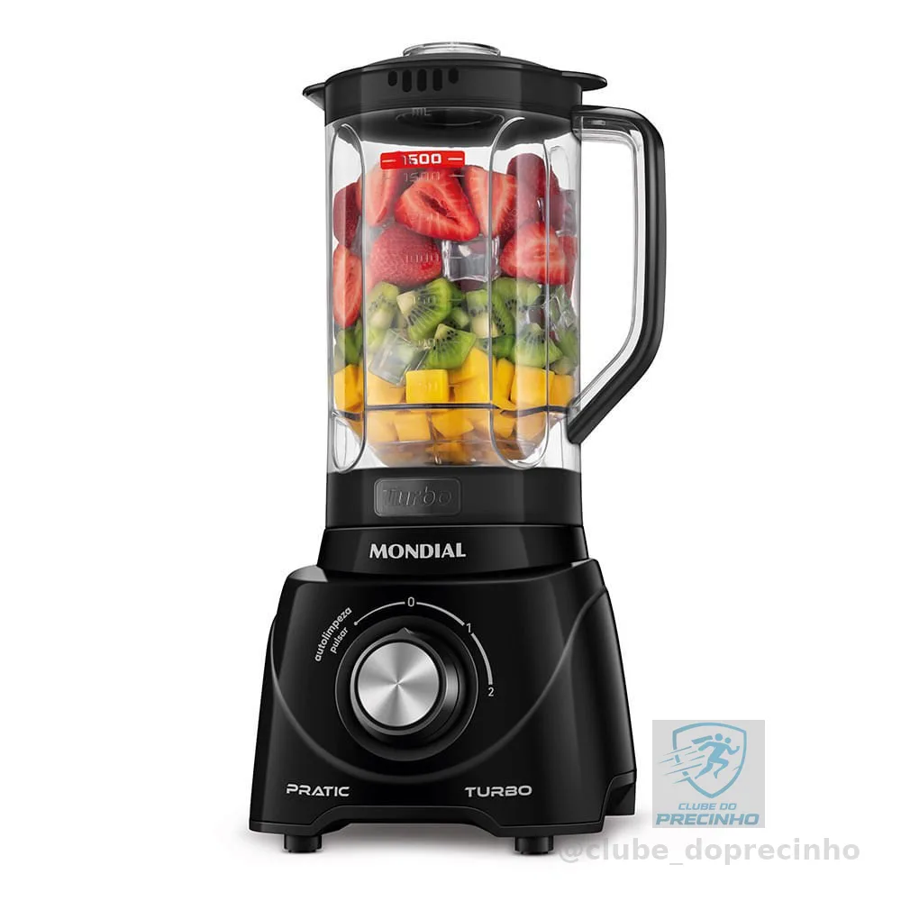Liquidificador Mondial Pratic Turbo L89B Preto 110V