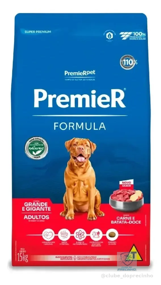Ração Formula Adulto Raças Grandes Sabor Carne 15kg Premier