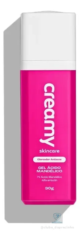 Creamy Skincare Ácido Mandélico 30g Reduz a Oleosidade Combate a Formação de Acne e Uniformiza Todos os Tipos de Pele
