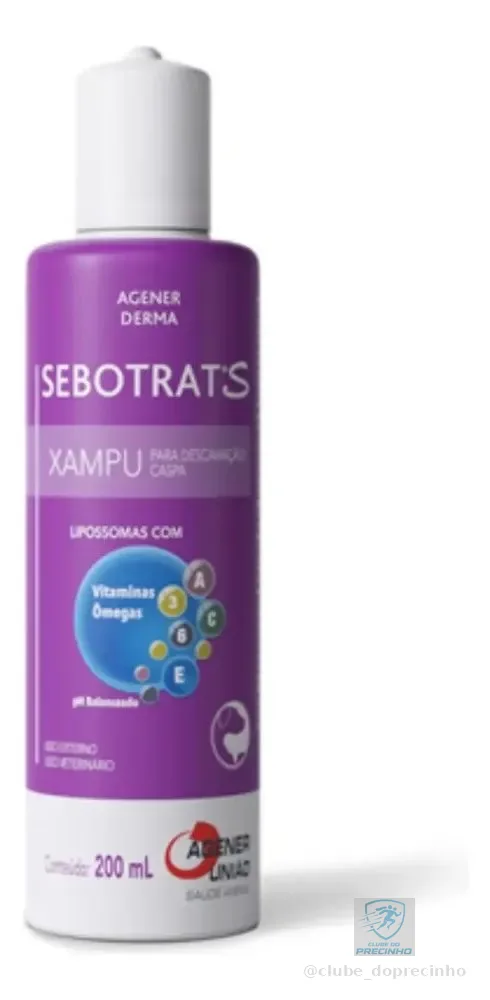 Shampoo Agener Sebotrat S 200ml Para Seborreia Cachorros Todas Idades
