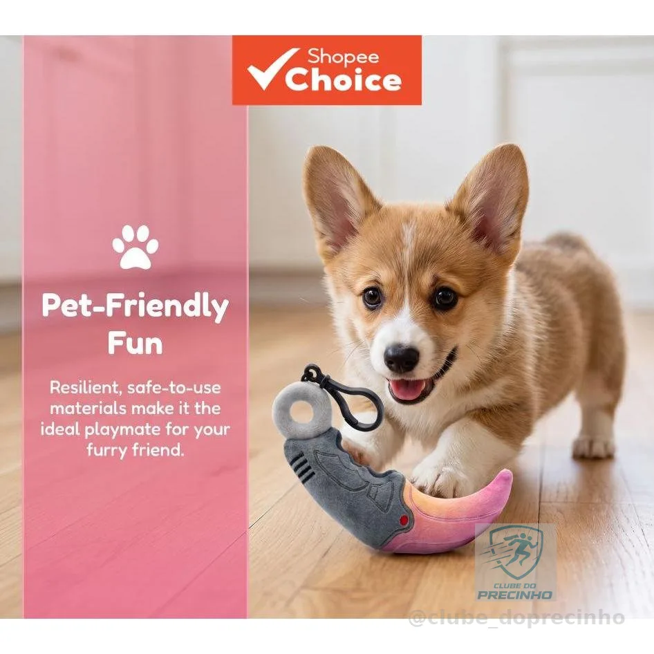 Brinquedo De Pelúcia Para Cachorro Com Lâmina Curva Gradiente Design De Suspensão De Chaveiro