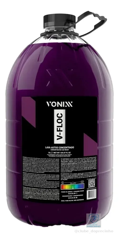 V-floc 5l Vonixx Shampoo Automotivo Concentrado Ph Neutro