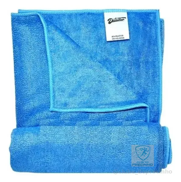 Toalha Pano Para Secagem Automotiva Rápida 48x88cm Detailer Cor Azul Claro