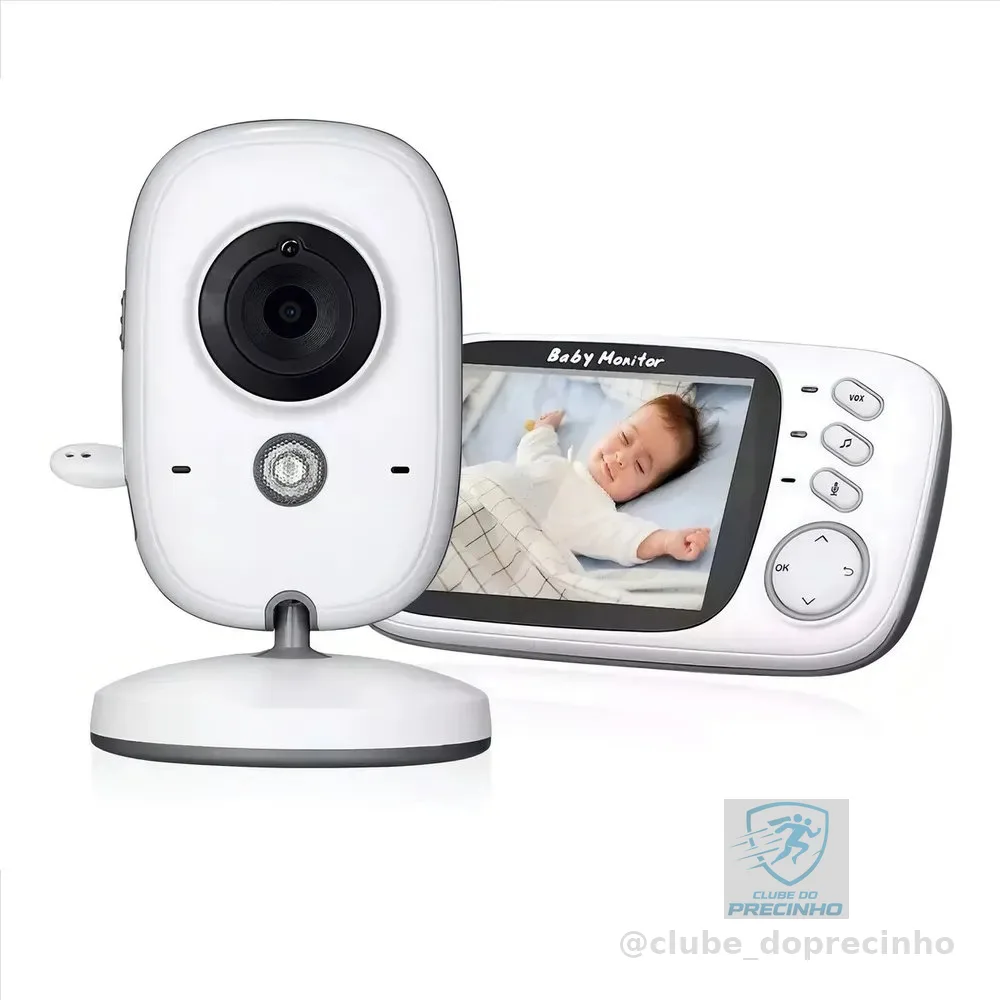 Baba Eletrônica Baby Monitor Vb603 Visão Noturna Dual Audio Cor Branco Estary Shop