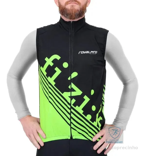 Colete De Ciclismo Corta Vento Marcio May Fizik Preto