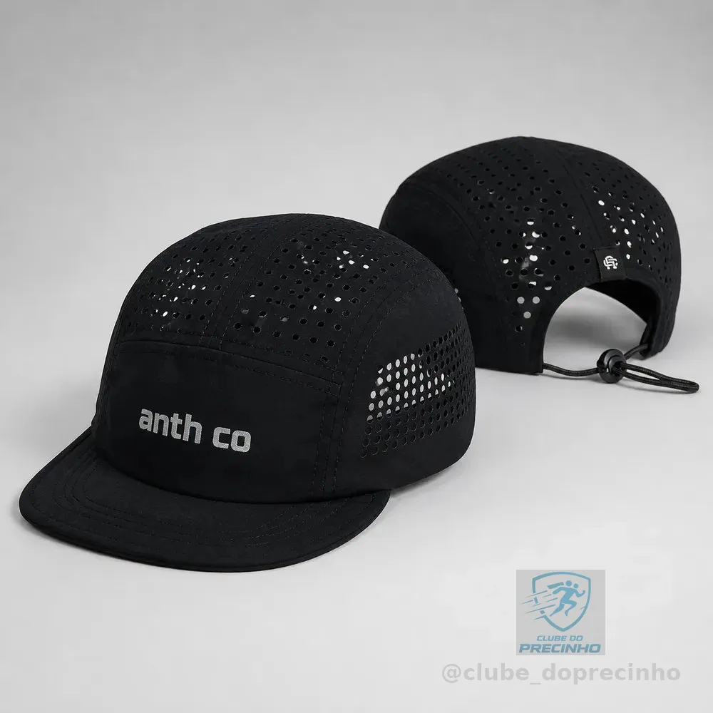 Boné Anth Co Aba Maleável Corrida Treino Impermeável Fresh Preto Un