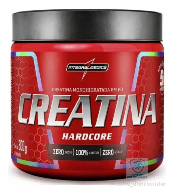 Creatina Integralmédica Hardcore Pote 300g Sem Sabor