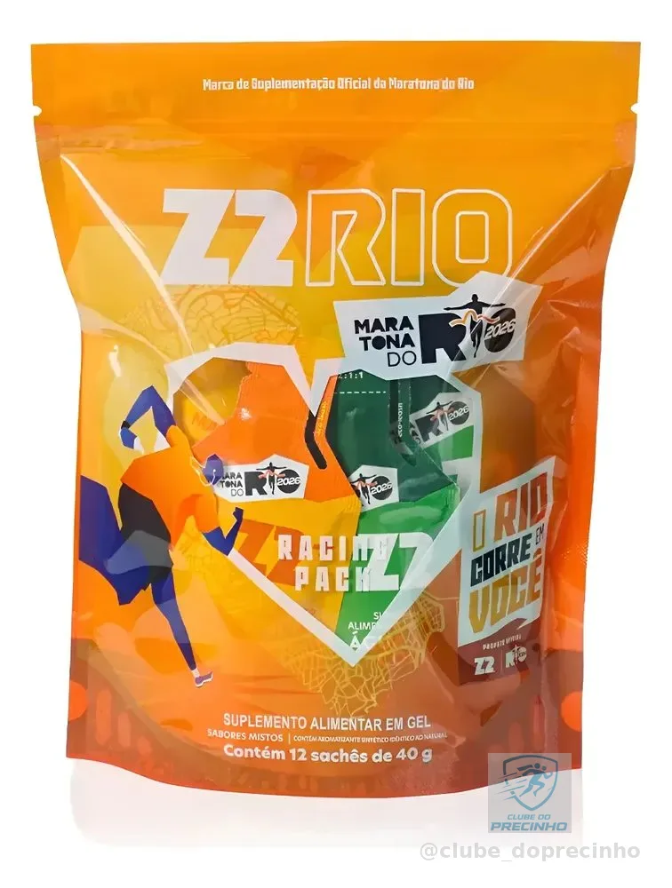 Energy Gel Z2 Racing Pack Box 12 Unidades Sachê 40g Racing Pack