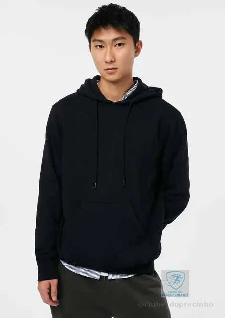 Blusão Masculino Moletom Peluciado  Capuz Hoodie Hering