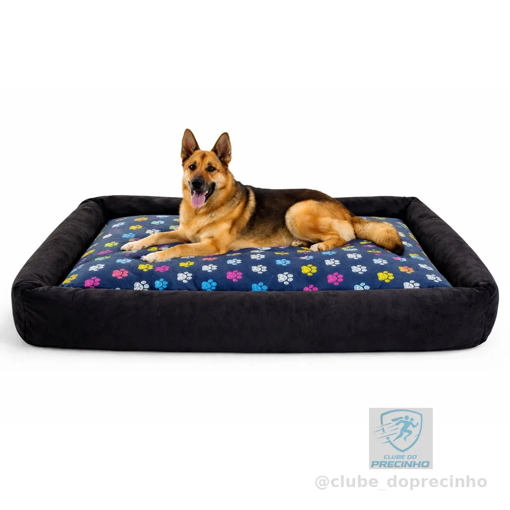 Cama Pet Impermeável Grande 100x87Cm e Media 70x50cm - 100% Lavável Confortável Para Cachorro Gato
