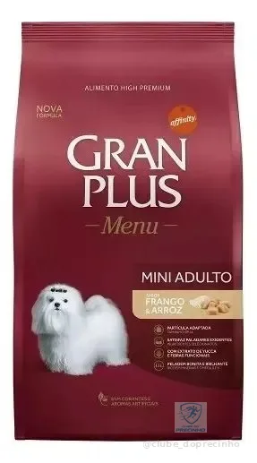 Ração Seca Gran Plus Cão Adulto Mini Frango Arroz 15kg
