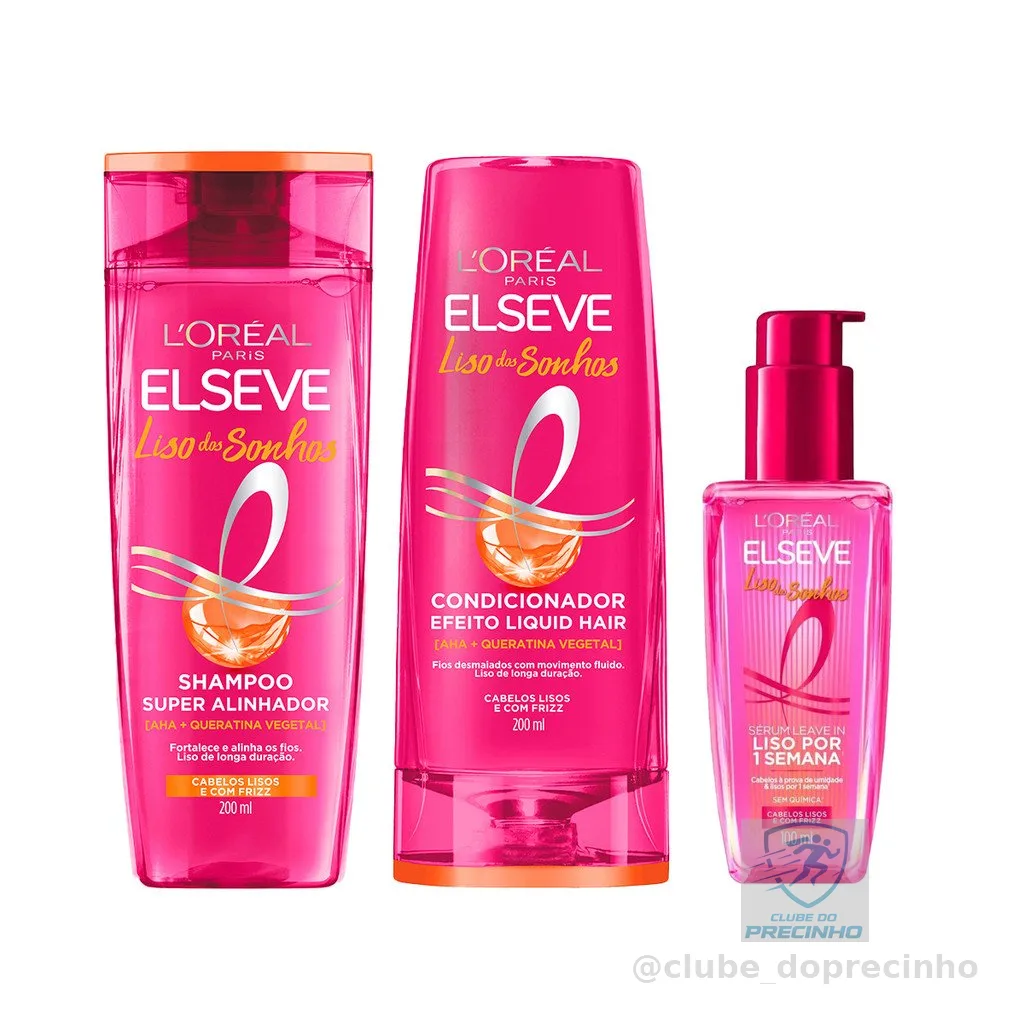 KIT ELSEVE SH + COND + SÉRUM LISO DOS SONHOS