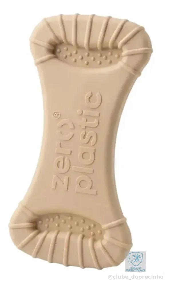 Mordedor Natural Para Pet Cães Osso Carne Biobone Recheável Mordida Moderada