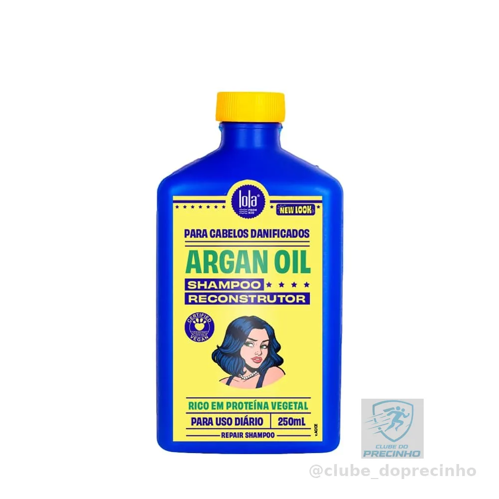 Lola From Rio – Óleo de Argan – Xampu, repara todos os tipos de cabelos danificados