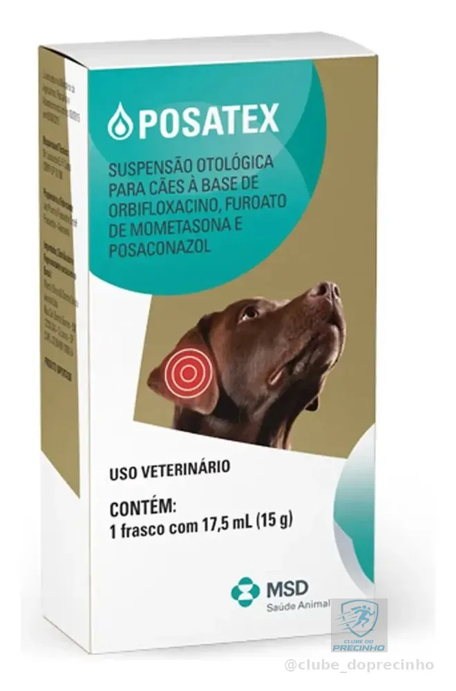 Posatex Remédio para Otite Antibiotic Dogs 18ml