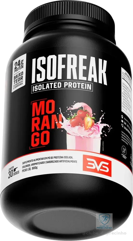Whey Isolado Isofreak 900g Sabor: Morango - Fórmula Avançada Com 24g De Proteína Por Dose