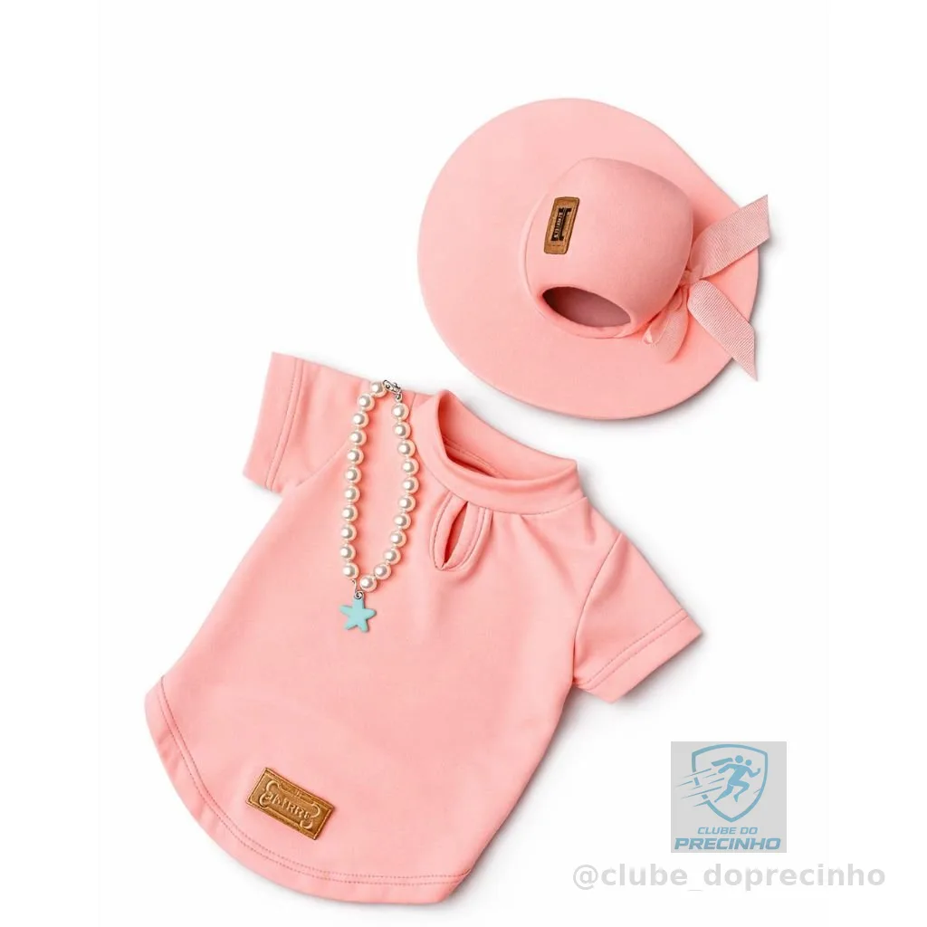 Kit Pet para Cachorro Camiseta + Chapéu | Roupa Fashion Maddog