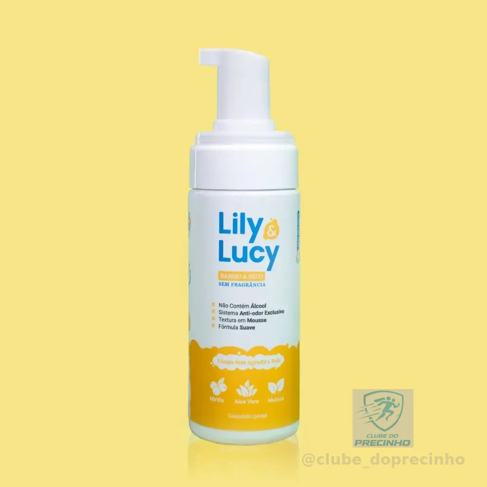 Banho A Seco Sem Fragrância Lily & Lucy 150ml Para Gatos Sem Fragrância