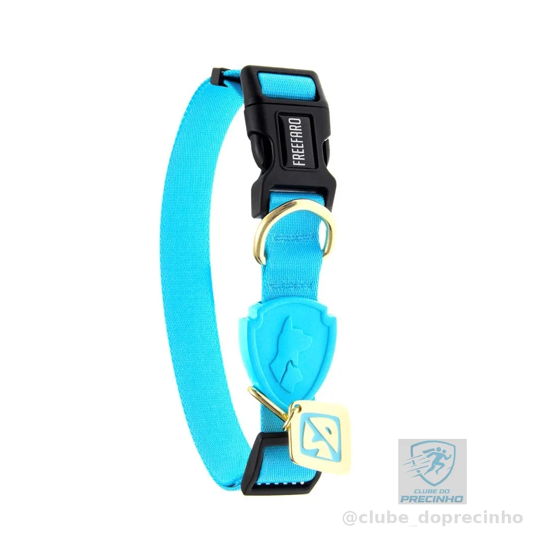 FreeFaro - Coleira Coleira Scooby Sd c/Tag - M | Ajustável, Poliéster Resistente, Fecho Seguro com 4 Pontos, Tecnologia inTransfer para Cores Vivas – Diversos Tamanhos