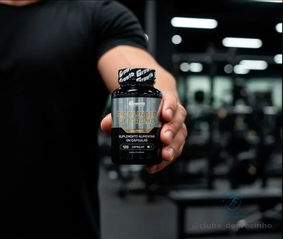 Picolinato De Cromo 120 Cáps. Growth Supplements Sem Sabor