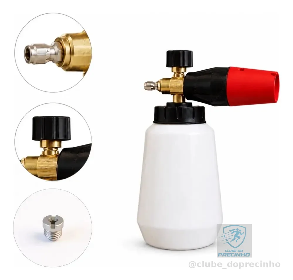 Canhão De Espuma Snow Foam 360 Com Entrada Engate Rápido 1 L