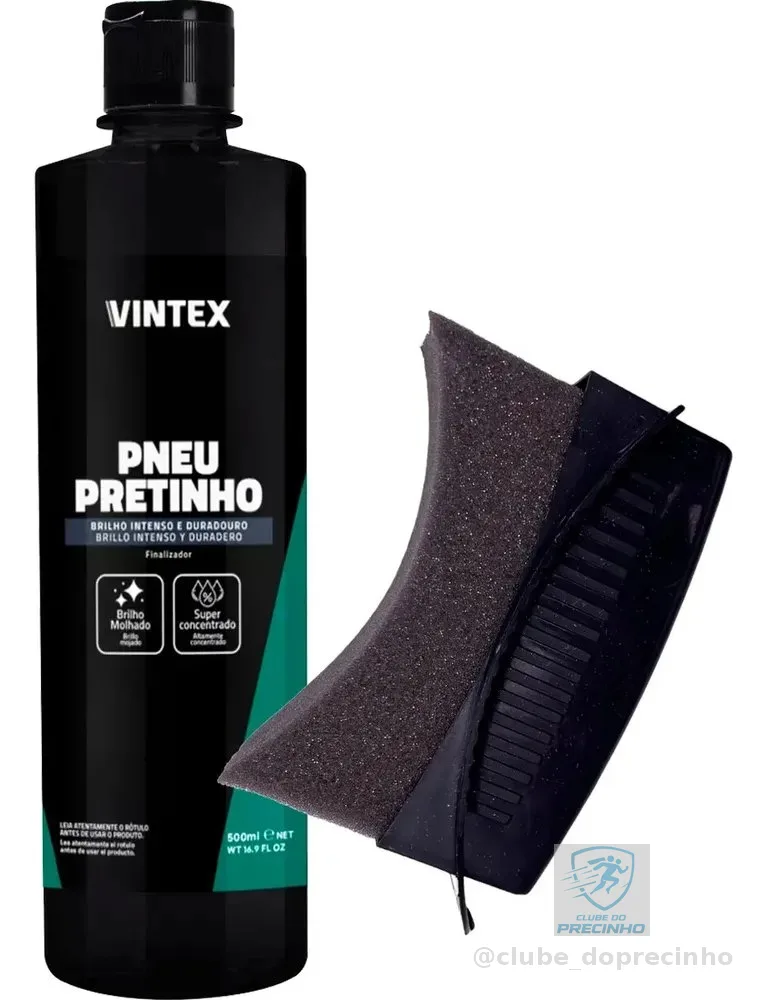 Pneu Pretinho Vonixx Brilha Pneus Carro Moto Vintex 500ml