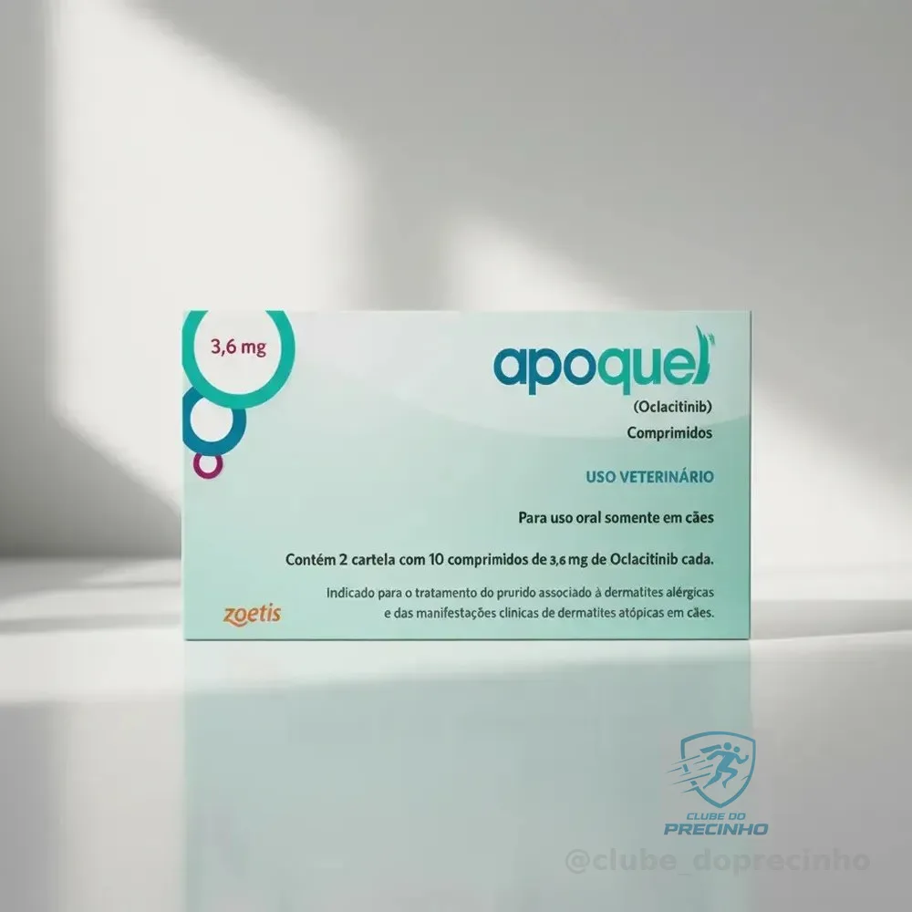 Zoetis Apoquel 3,6mg Apoquel Cachorro coceira alergia dermatite