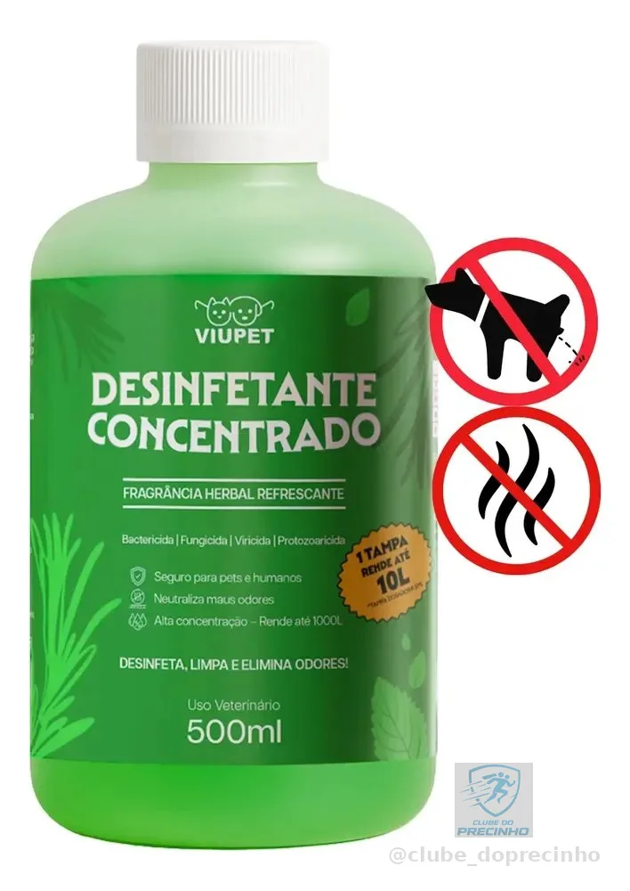 Desinfetante Super Concentrado Eliminador Herbal Rende 1000l
