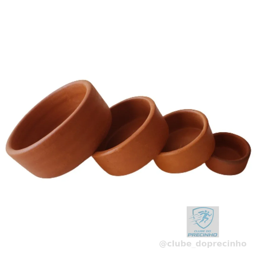 Comedouro / Bebedouro de Barro para pet pequeno e médio porte  Aves, Coelhos e Pequenos Roedores