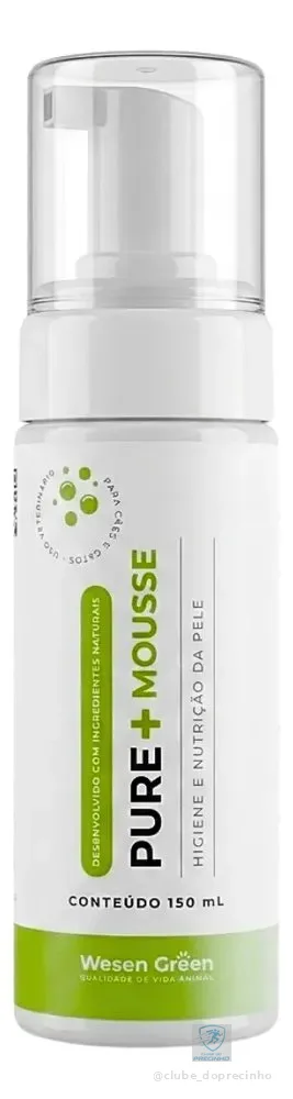 Pure+ Mousse 150ml Para Coceira Lambeduras Pele Sensível