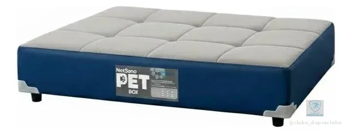 Cama Pet Netsono Cinza/azul 100x80x19cm