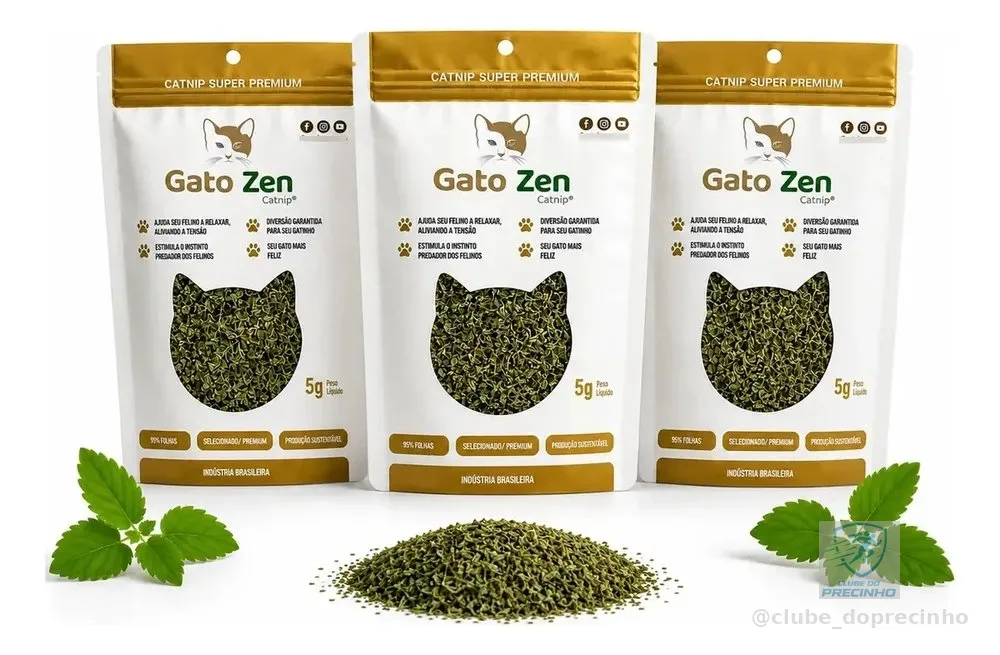 Catnip Super Premium Gato Zen 3 Pacotes A Erva Dos Gatos Verde-escuro