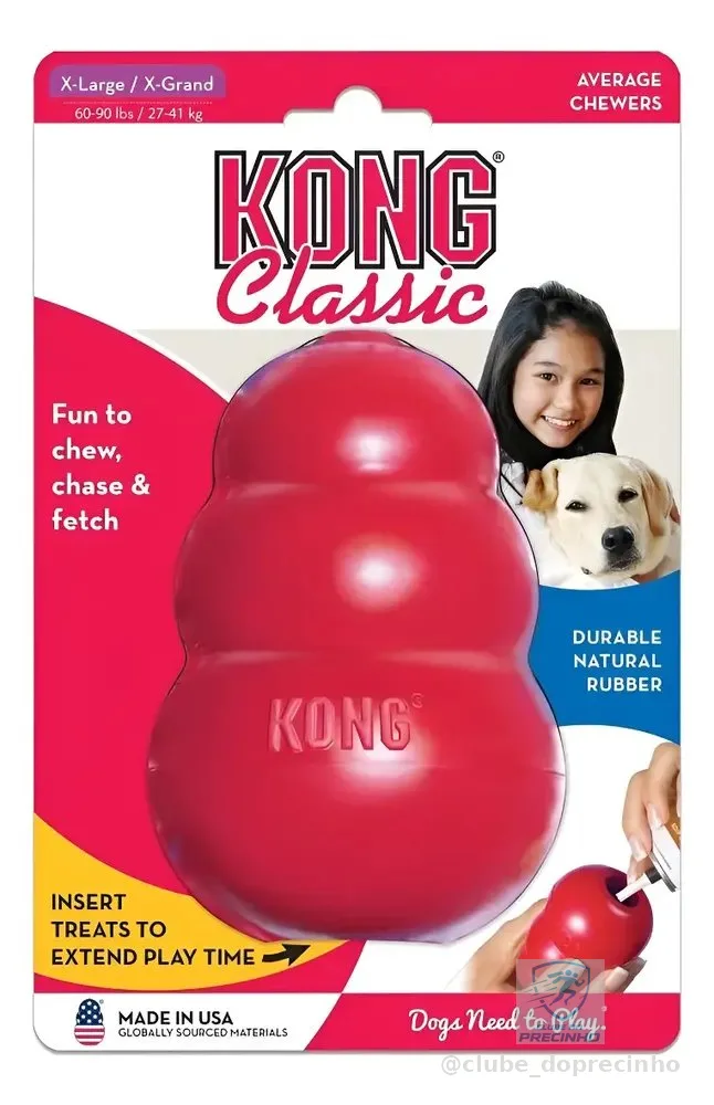 Brinquedo Kong Classic Tamanho Gg (x-large) Vermelho