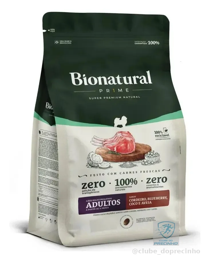 Ração Seca Super Premium Cão Adulto Raças Pequenas Cordeiro Blueberry 10,1kg