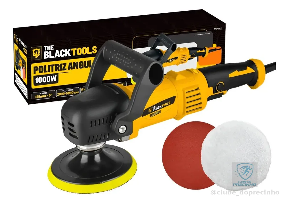 Politriz Angular Automotiva 5 Pol. 1000w Profissional 110v Amarelo 127v
