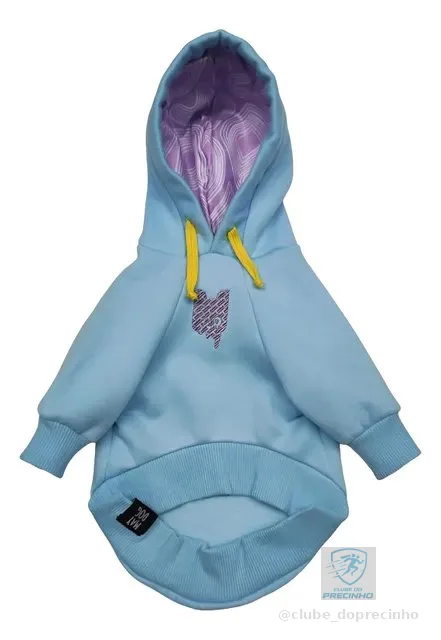 Moletom Pet Azul Inverno Aconchegante E Quentinho P Ao Xxg