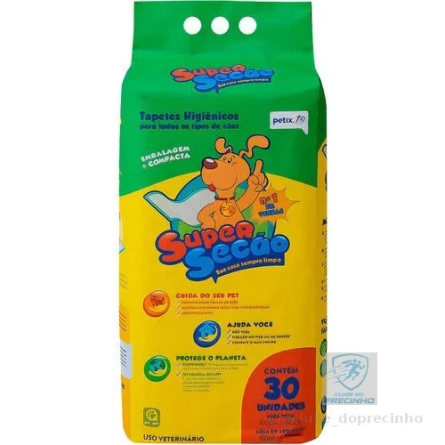 Tapete Higiênico Super Secão Normal e Citrus 30 Unid 80x60cm