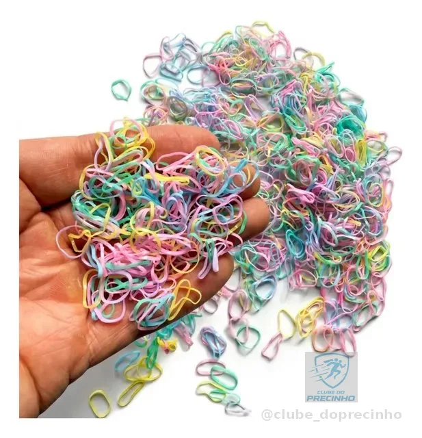5.000 Elástico Pet Fininha Borrachinha Penteado Resistentes