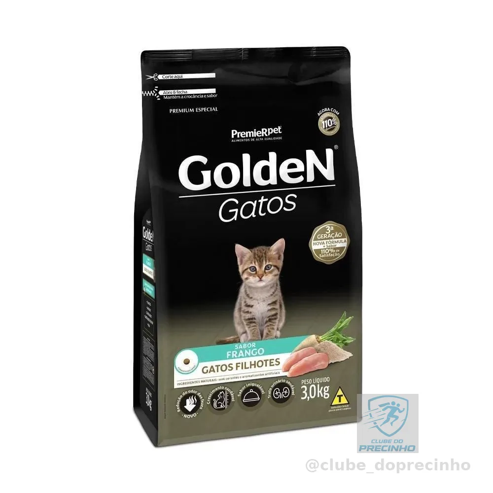 Ração Golden Fórmula Gatos Filhotes Frango 3Kg