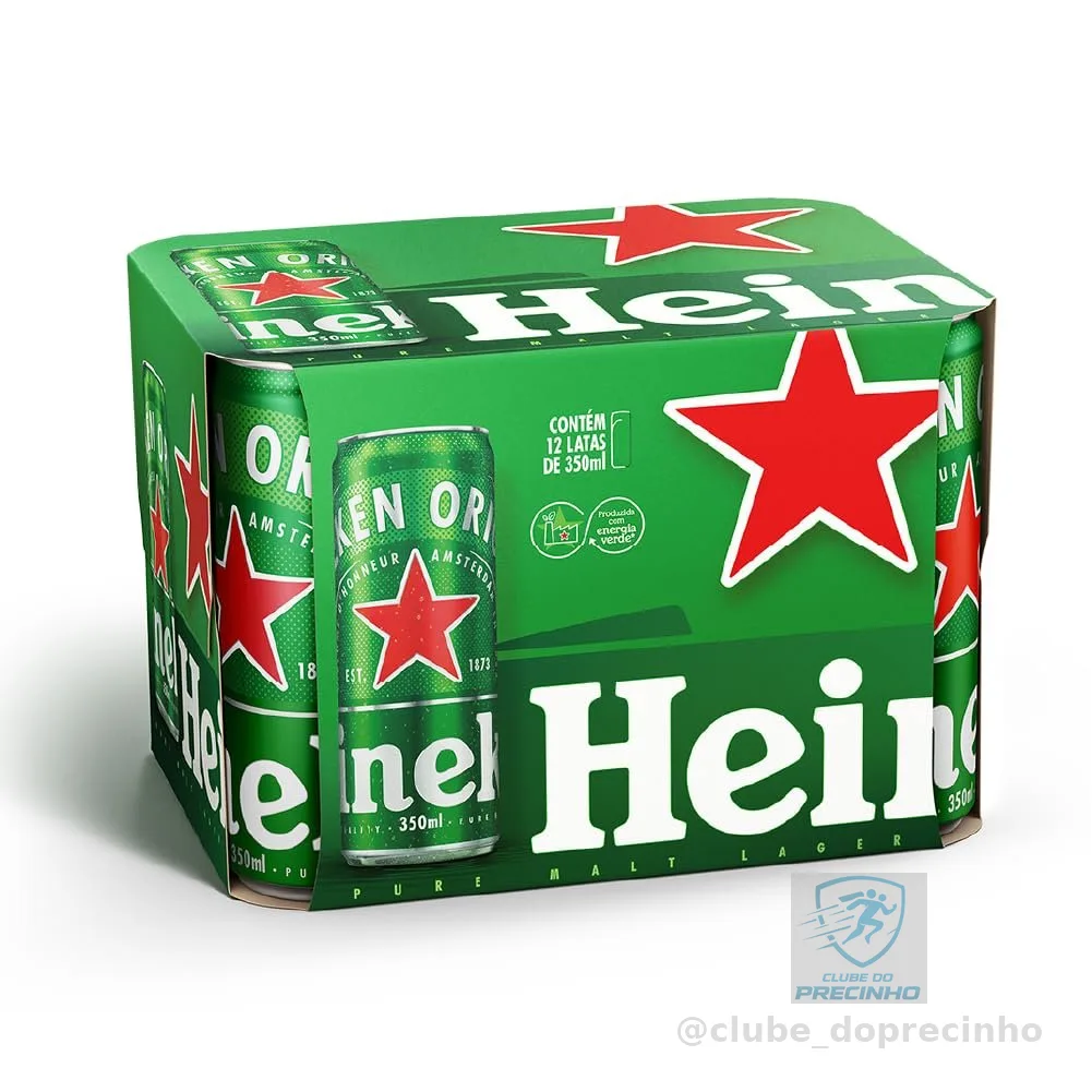 Heineken Cerveja Sleek Lata 350ml Pack 12 Unidades